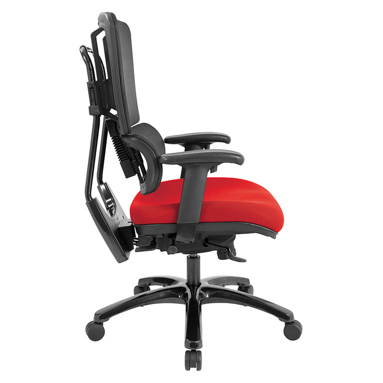 Vertical Black Mesh Back Chair with Shiny Black Base 1